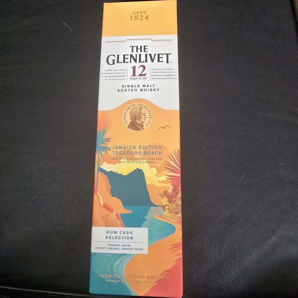Glenlivet 12 Year JAMAICA EDITION Treasure Beach Single Malt Scotch BOX ONLY